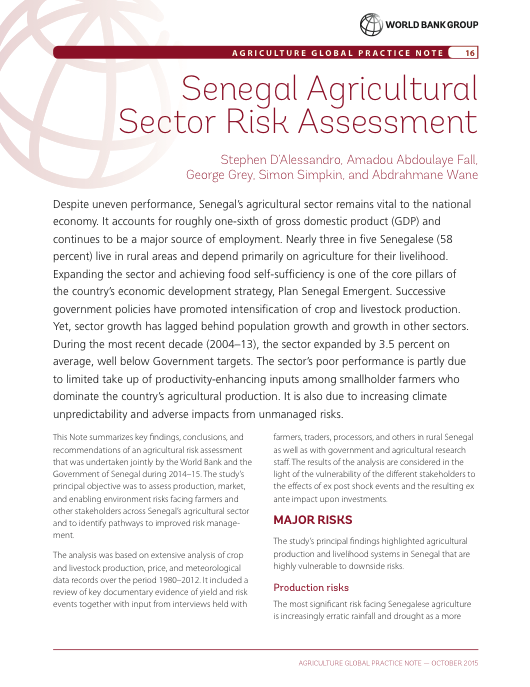 Senegal ASRA Policy Note